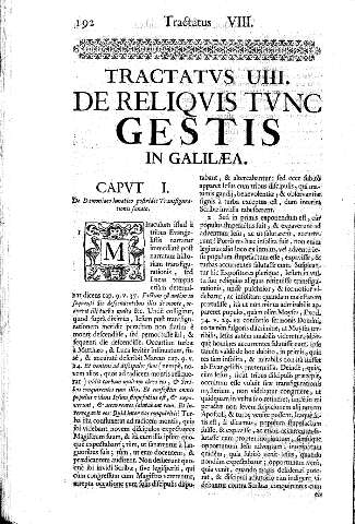 Tractatvs UIII. De reliqvis tvnc gestis in Galilaea