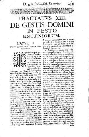 Tractatvs XIII. De gestis Domini in festo Encaeniorum