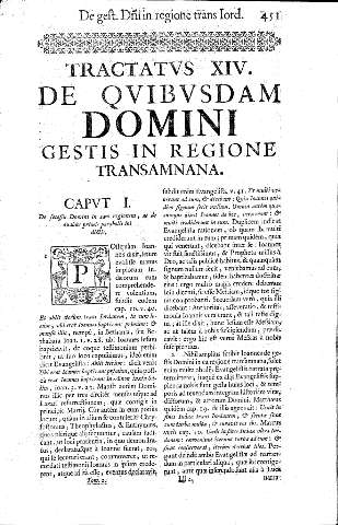 Tractatvs XIV. De qvibvsdam Domini gestis in regione Transamnana