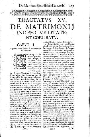 Tractatvs XV. De Matrimonii indissolvbilitate, et coelibatv