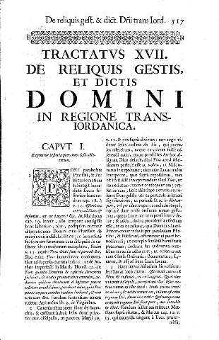 Tractatvs XVII. De reliquis gestis, et dictis Domini in regione Transiordanica