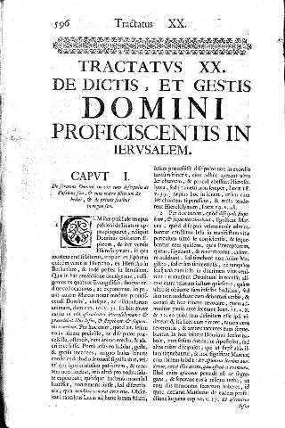 Tractatvs XX. De dictis, et gestis Domini proficiscentis in Iervsalem