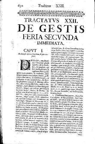Tractatvs XXII. De gestis feria secvnda inmediata