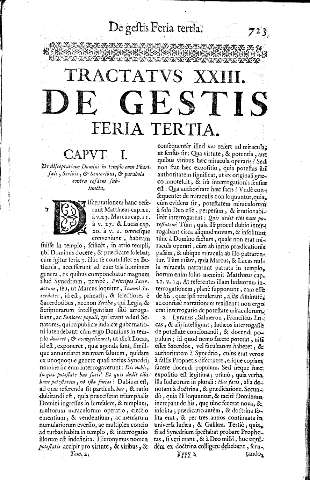 Tractatvs XXIII. De gestis feria tertia