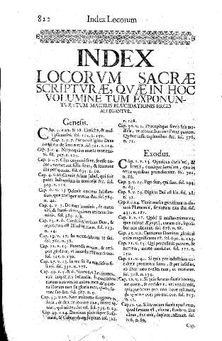 Index locorvm Sacrae Scriptvrae