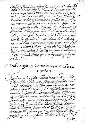 De su origen y como comenzo a serconozido