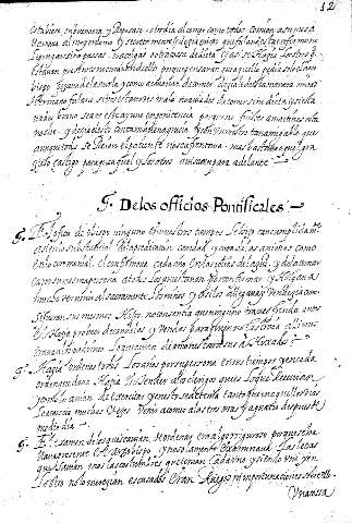 Delos officios Pontificales
