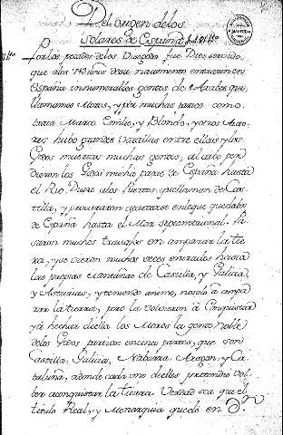Del origen delos solares de España