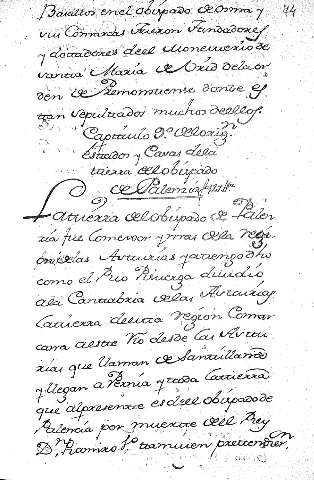 Capitulo 9º. delorign. estrados y Cavas dela tierra delobispado dePalenzia