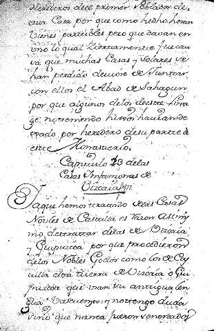 Capitulo 13 delas Casas Infanzonas de Vicaia