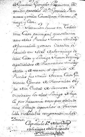 Capitulo 8º delas Casas solariegas delobispado de Cuenca