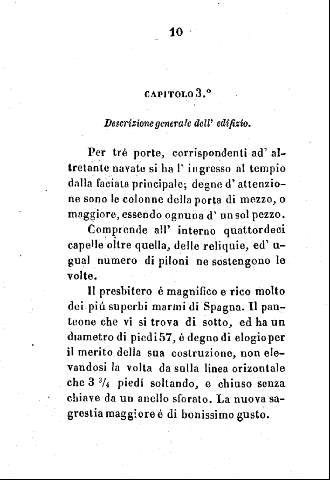 Capitolo 3º. Descrizione generale dell' edifizio
