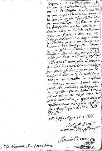 Malaga Mayo 28 de 1776