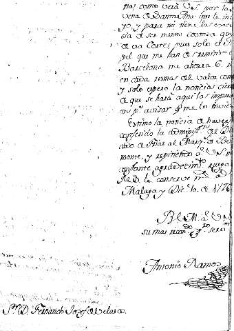 Malaga y Dic 10 de 1776