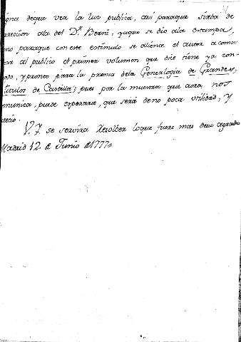 Madrid 12 de Junio de1777