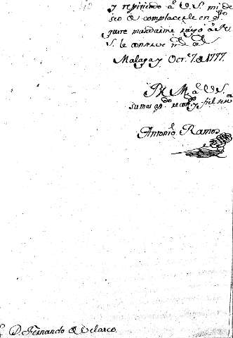 Malaga y Oct. 7 de1777