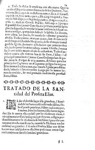 Tratado de la Santidad del Profeta Elias