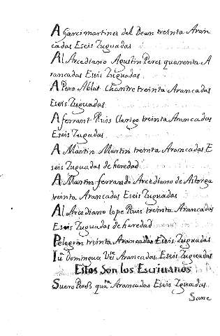 Estos son los escriuanos