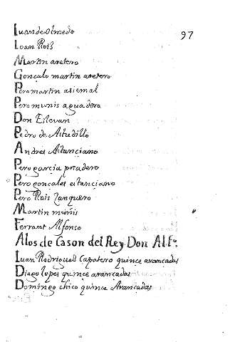 Alos de Cason del Rey Don Alfº