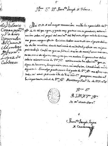 Dn. Ferndo. deVelasco Corresponda. varios opusculos del curade Montoro Dn. ferndo. Lopez de Cardenas