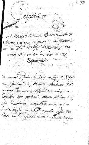 Capitulo VI. Estracto de una disertacion del autor, en que se prueban las apariociones visibles del Apostol Santiago, y otros santos enlas batallas de España