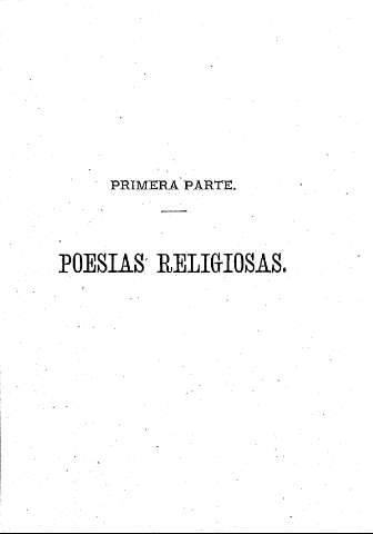 Primera Parte - Poesías religiosas