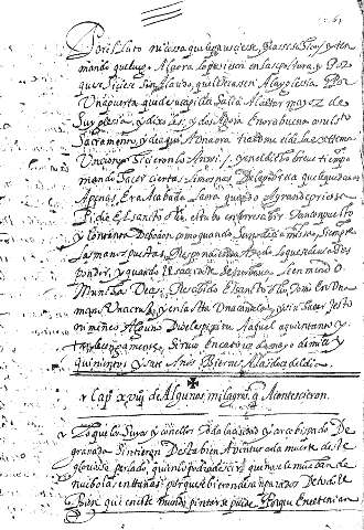 Capº xviii deAlgunos milagros q Acontesçieron