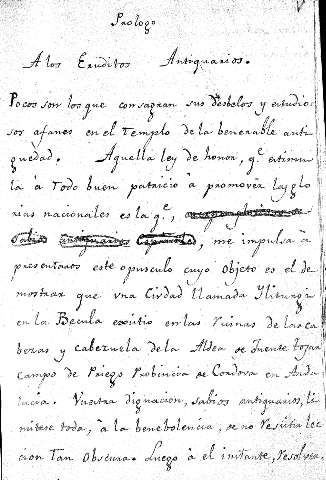 Prologo A los Eruditos Antiquarios