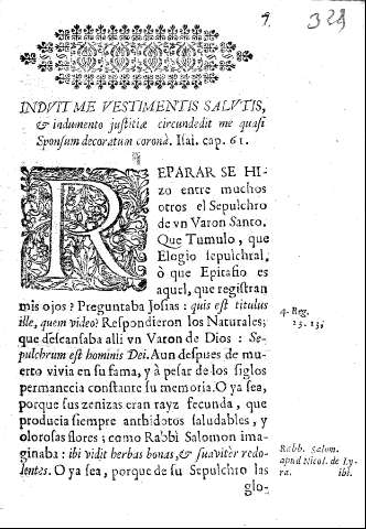 Induit me vestimentis Salutis et indumento justitiae circundedit me quasi sponsum decoratum Corona. Reparar se hizo ...