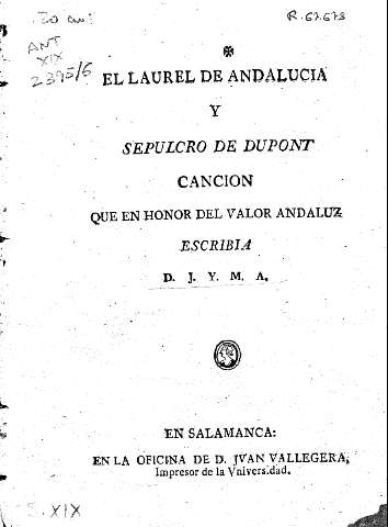 El laurel de Andalucía y sepulcro de Dupont