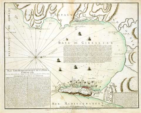 Plan topo-hydrographique de la Baye de Gibraltar