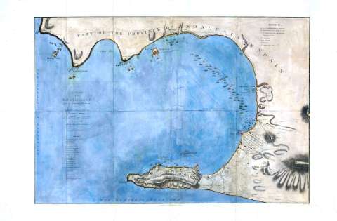 A chart of the bay of Gibraltar, including a small plan of that fortrefs, with the position of the military & naval force of the France and Spain present during the late siege of that Garrison