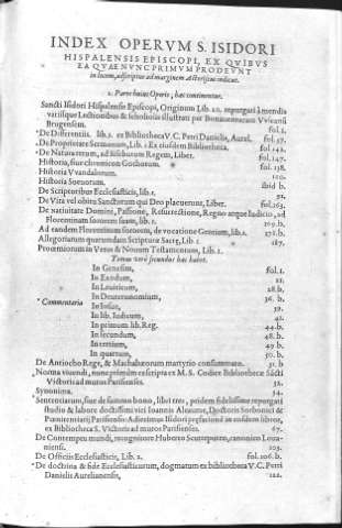 Index operum