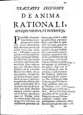 Tractatvs Secvndvs. De anima rationali