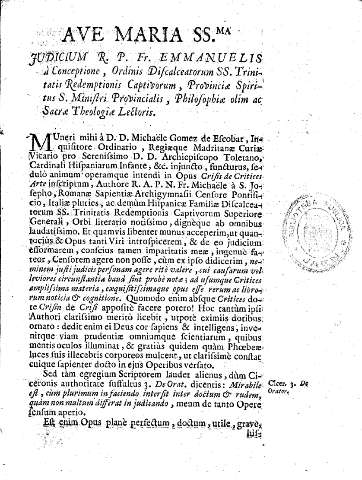 Ave Maria SS.ma - Judicium