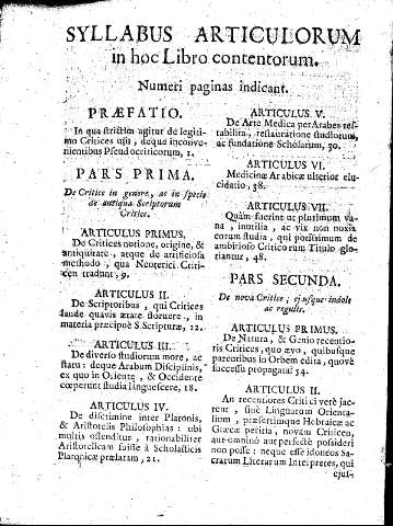 Syllabus articulorum in hoc Libro contentorum