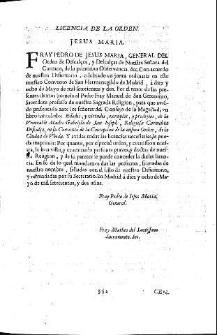 Licencia de la Orden
