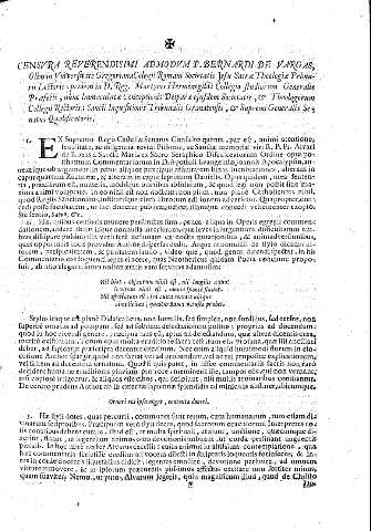 Censvra Reverendisimi Admodvm P. Bernardi de Vargas...