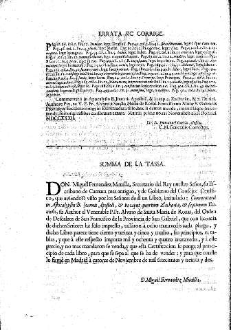 Errata sic corrige - Summa de la tassa