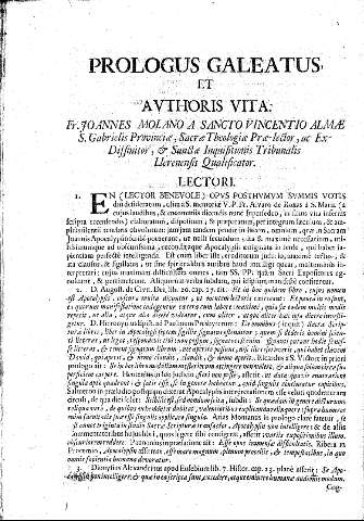 Prologus Galeatus et avthoris vita... Lectori