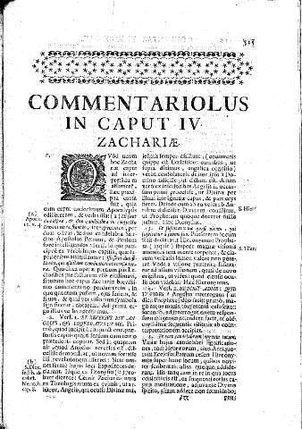Commentariolus in Caput IV Zachariae