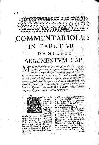 Commentariolus in Caput VII Danielis