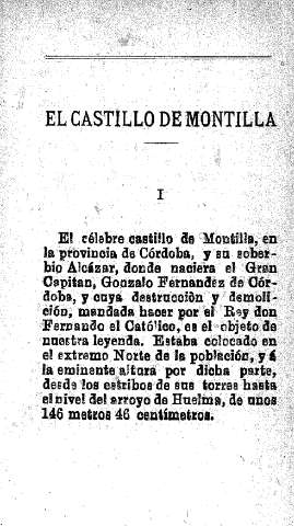 I. El Castillo de Montilla