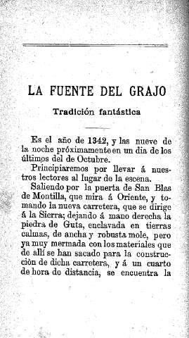 La fuente del Grajo. Tradición fantástica