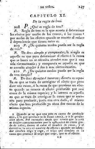 Capítulo XI. De la regla de tres