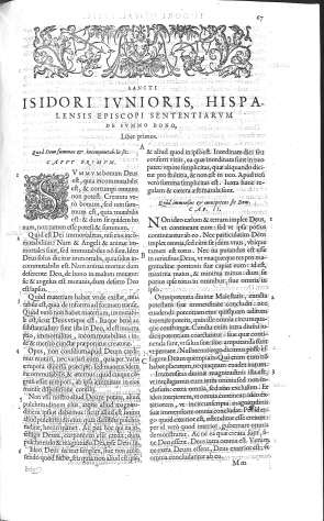 [Isidori  Iunioris,... de Summo Bono] Mm