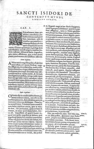 [Sancti Isidori de contemptu mundi, libellus aureus] Ss