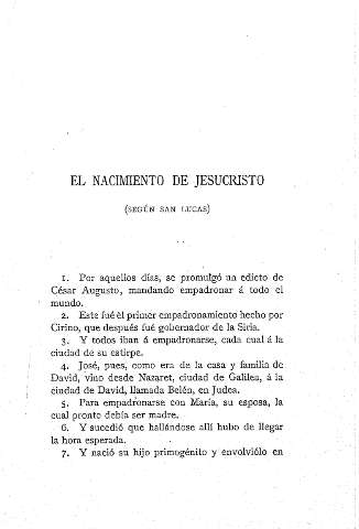 El Nacimiento de Jesucristo (según San Lucas)