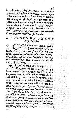 La segunda parte de la Provision.