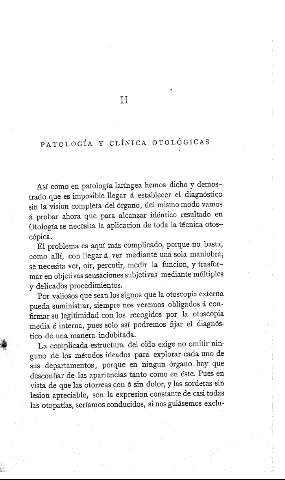 II. Patología y clínica otológicas